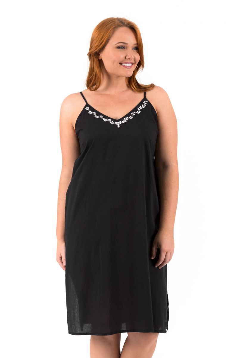 black nightie cotton
